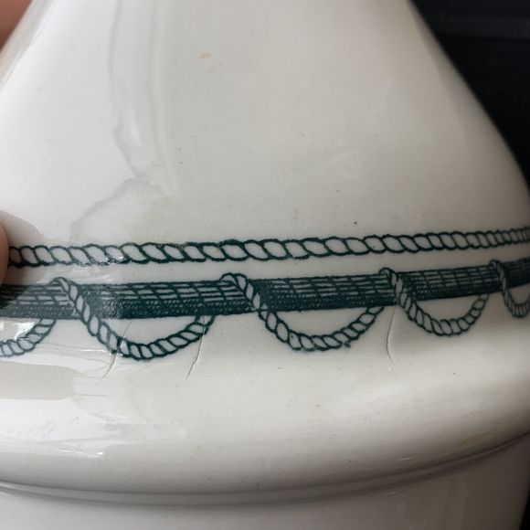 Vintage Nautical Barth And Son’s New York Pottery Jug Pitcher vase Navy - Picture 11 of 12